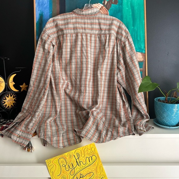 Levi's Tan and Orange Plaid Casual Shirt XL - Picture 16 of 16